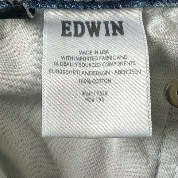 Edwin Hana Vintage Straight Leg High-Rise Blue Horizon Size 31 Jeans - Picture 12 of 16